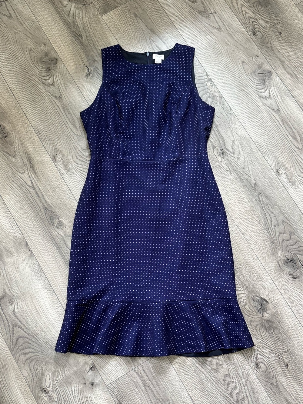 J.Crew Navy Blue & Polka Dot Dress - Women’s size 6